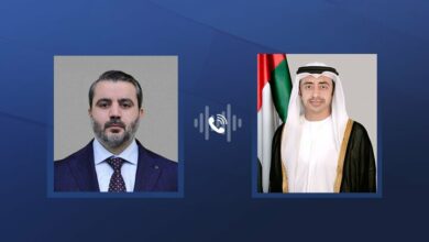 تماس تلفنی وزیر خارجه امارات با وزیر خارجه دولت انتقالی سوریه