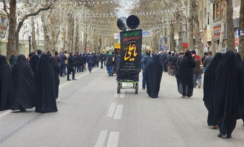 حرکت دسته‌‌های عزاداری گرگان در روز شهادت حضرت‌زهرا (س)