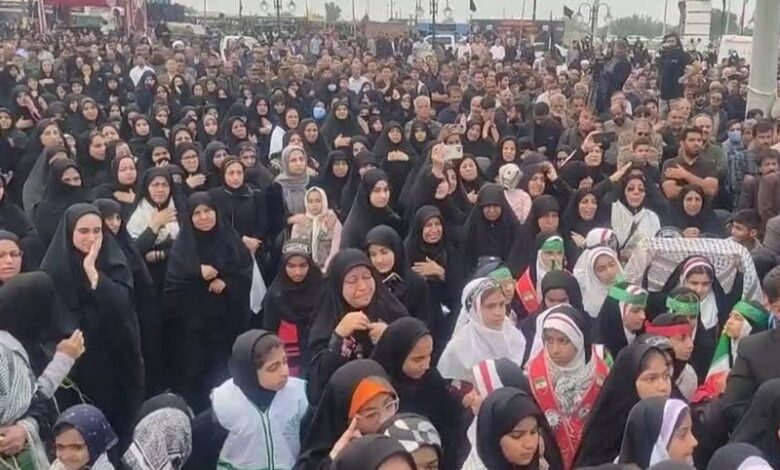 دفن شهید دفاع مقدس در یادمان جنوب استان بوشهر