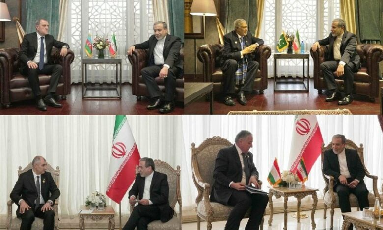 مذاکرات دوجانبه عراقچی با چهار وزیر خارجه در حاشیه اجلاس اکو