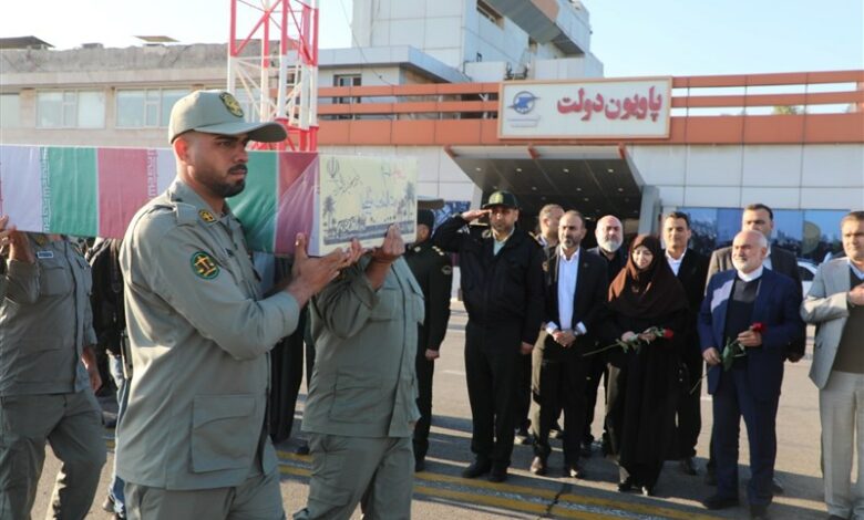 مراسم استقبال از 14 شهید گمنام در استان خوزستان برگزار شد