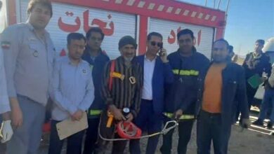 نجات معجزه‌آسای مردی از عمق چاه 180 متری در تربت‌جام