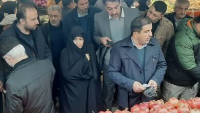 نظارت مشترک مسئولان بر بازار شب یلدای همدان
