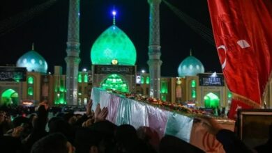 وداع با پیکر مطهر شهید گمنام در میعادگاه منتظران