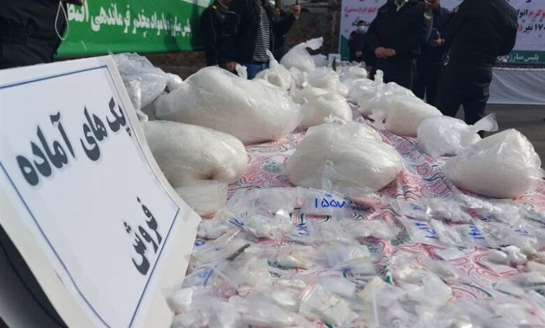 کشف 859 کیلوگرم انواع مواد مخدر در البرز