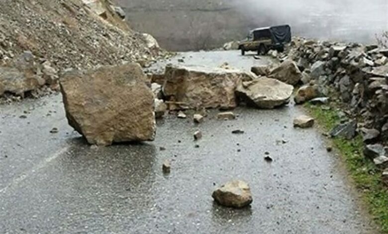 احتمال ریزش سنگ در ارتفاعات کوهستانی البرز