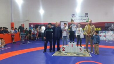 برگزاری مسابقات کشتی 4 جانبه یادواره شهدای ماهدشت