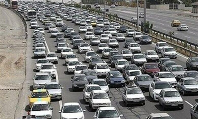 ترافیک سنگین در آزادراه تهران شمال و جاده چالوس