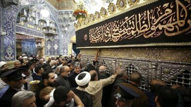 حرم حضرت معصومه(س) در سوگ پدر سیاهپوش شد+ فیلم