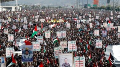 دانشجویان یمنی در دفاع از غزه به خیابان‌ها آمدند