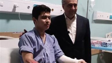 دلجویی استاندار آذربایجان‌شرقی از جوان فداکار مراغه‌ای‌