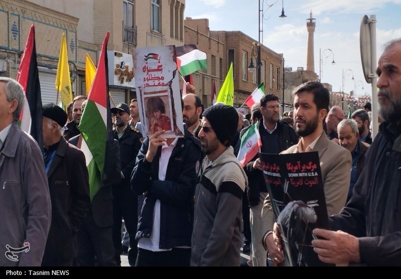 سمنانی‌ها پیروزی مردم غزه را جشن گرفتند+تصاویر