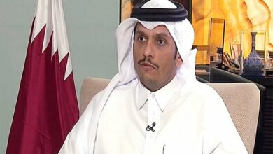 نشست خبری وزیر خارجه قطر با موضوع آتش بس در غزه