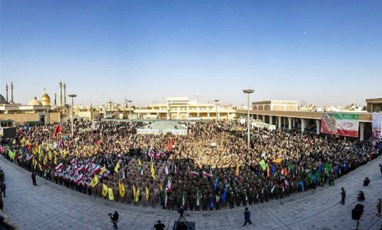همایش شکوه اقتدار راهیان قدس در قم برگزار شد