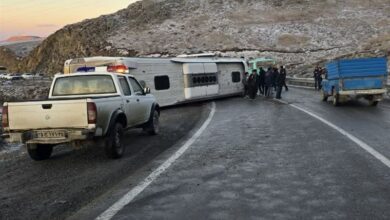 واژگونی 3 دستگاه خودرو در جاده‌های زنجان