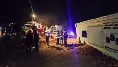 ترخیص 34 دانش‌آموز مصدوم واژگونی اتوبوس از بیمارستان