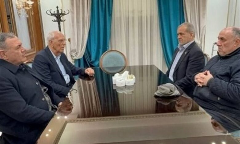 پزشکیان به دیدار خیر بزرگ مدرسه‌ساز ایران رفت