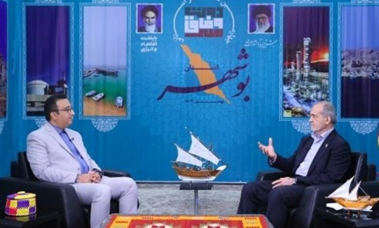 پزشکیان: مصمم به اجرای طرح خطوط راه‌آهن بوشهر هستیم