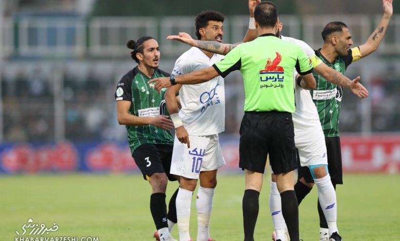 مصدومیت شدید بازیکن خیبر با تکل مهاجم استقلال؛ کارت قرمز لازم بود؟ / خیبر , استقلال , مصدومیت , مسعود محبی , دوکنز نازون