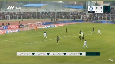 گل زودهنگام استقلال خوزستان مقابل خیبر با پنالتی یاسر آسانی / استقلال خوزستان , یاسر آسانی , خیبر خرم آباد , لیگ دسته اول , گل زودهنگام