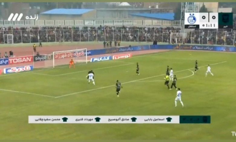 گل زودهنگام استقلال خوزستان مقابل خیبر با پنالتی یاسر آسانی / استقلال خوزستان , یاسر آسانی , خیبر خرم آباد , لیگ دسته اول , گل زودهنگام