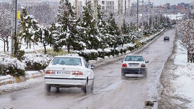 بارش برف در محور نورآباد به نهاوند/ جادههای لرستان باز است / اخبار لرستان - اخبار استانها