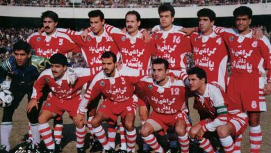 صعود پرسپولیس به صدر جدول جام آزادگان با پیروزی مقابل جنوب اهواز در سال ۱۳۷۴ / پرسپولیس , جام آزادگان , جنوب اهواز , مرتضی کرمانیمقدم , حسن شیرمحمدی