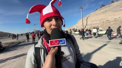 هوادار تراکتور از همدان برای حمایت از تیم مقابل پرسپولیس به تبریز آمد / تراکتور , پرسپولیس , هوادار , لیگ برتر , فوتبال