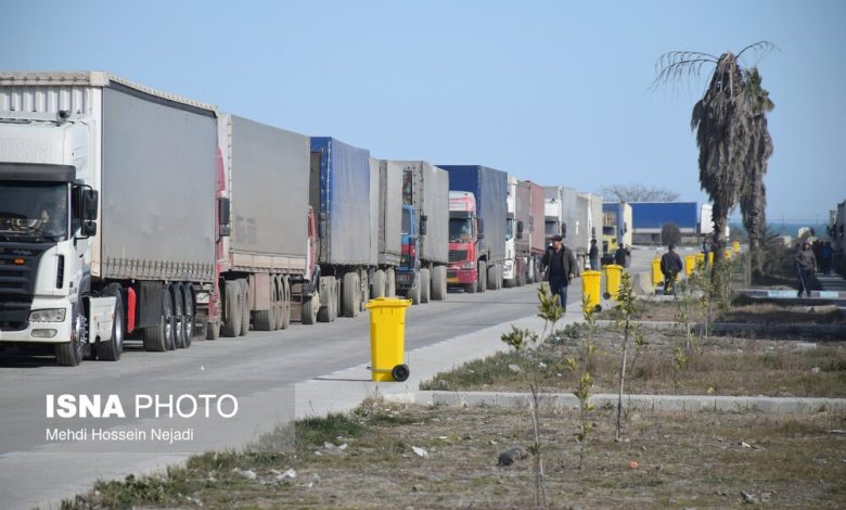 افزایش ۲۰ تا ۲۵ درصدی تردد کامیونها از مرز آستارا به جمهوری آذربایجان / مرز آستارا , ترانزیت , حملونقل بینالمللی , صادرات , جمهوری آذربایجان