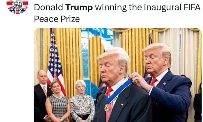 انتقادهای طنزآمیز به اهدای جایزه صلح فیفا به ترامپ / جایزه صلح فیفا , دونالد ترامپ , فیفا , جام جهانی ۲۰۲۶ , اینفانتینو