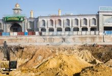 کشف شنهای زرد رنگ در حرم امام حسین (ع) حین حفاری / حرم امام حسین , صحن امام حسن مجتبی , حفاری , شنهای زرد , کربلا