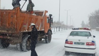 بارش برف در اکثر محورهای استان زنجان / اخبار زنجان - اخبار استانها