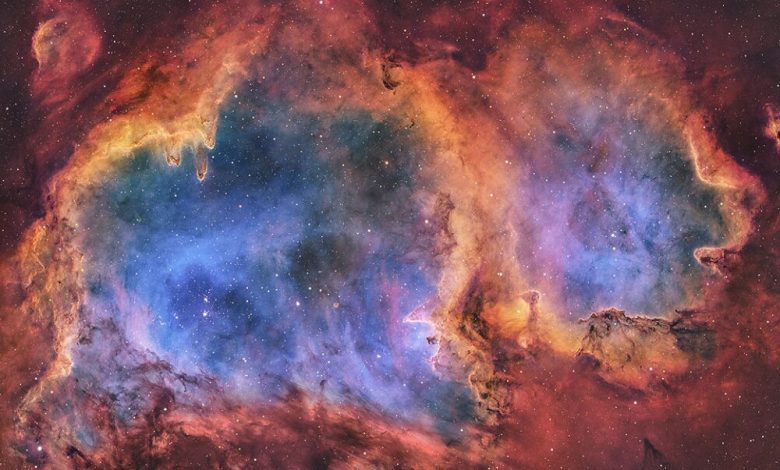 تصویر نفسگیر ناسا از سحابی روح در صورت فلکی ذاتالکرسی / ناسا , سحابی روح , ذاتالکرسی , ستاره , عکس روز