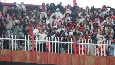 شعار زننده هواداران تراکتور علیه پرسپولیسیها قبل از بازی جام حذفی / تراکتور , پرسپولیس , جام حذفی , شعار , هواداران