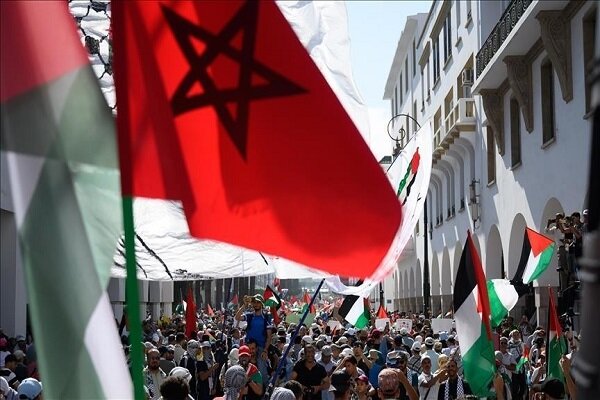 تجمع همبستگی با مردم فلسطین در پایتخت مراکش برگزار شد