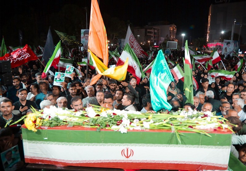 وداع با پیکر شهید یوسف صبحانی‌نسب، رئیس اداره هواشناسی فرودگاهی بوشهر / اخبار بوشهر - اخبار استانها