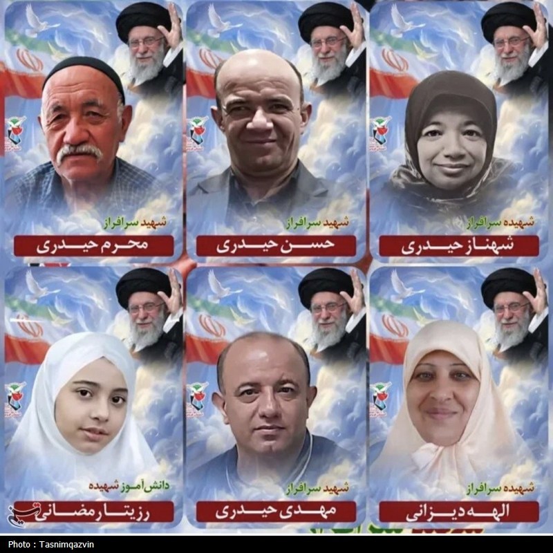 وداع با شش شهید جنگ رمضان در قزوین / اخبار قزوین - اخبار استانها