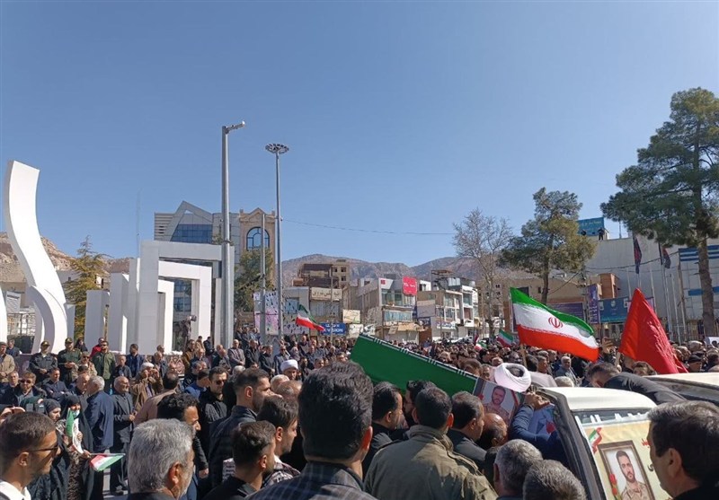 تشییع حماسی 6 شهید حملات آمریکایی ـ صهیونی در ایلام / اخبار ایلام - اخبار استانها