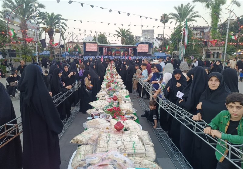 بزرگ‌ترین سفره جهانی حضرت رقیه(س) در رشت برپا شد / اخبار گیلان - اخبار استانها